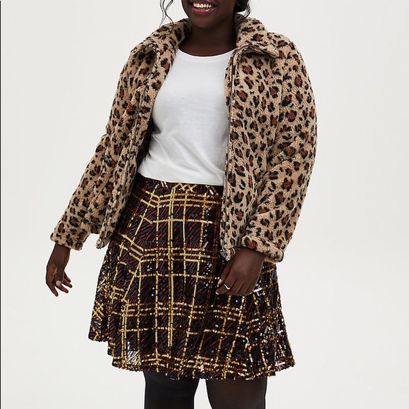 COPY - Torrid Sequin Plaid Skater Skirt - 2X (18/20) - Picture 3 of 7